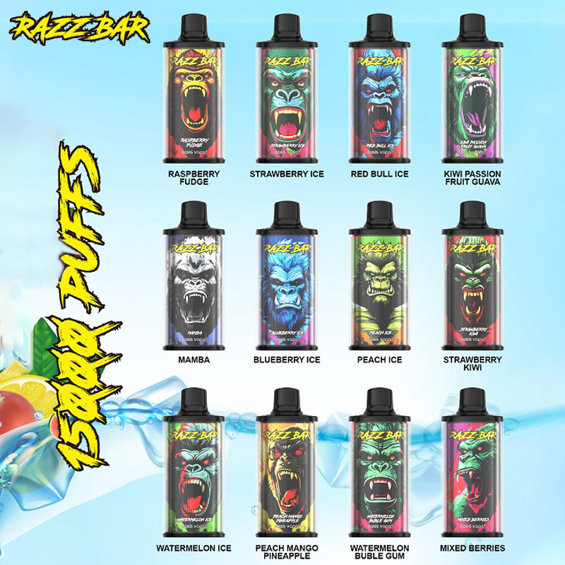 EU Warehouse Razz Bar 15000 Puffs 28ml Disposable Vape Wholesale - [VzVape.com]