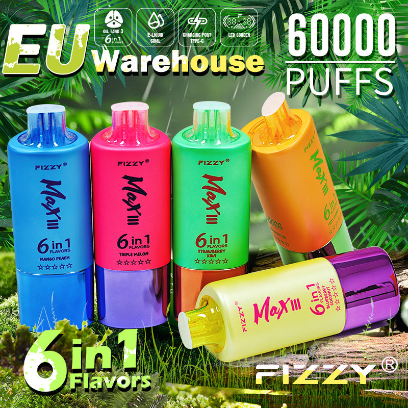 FIZZY 6IN1 60000 Puffs Disposable Vape Wholesale - Vapz Vape Wholesale
