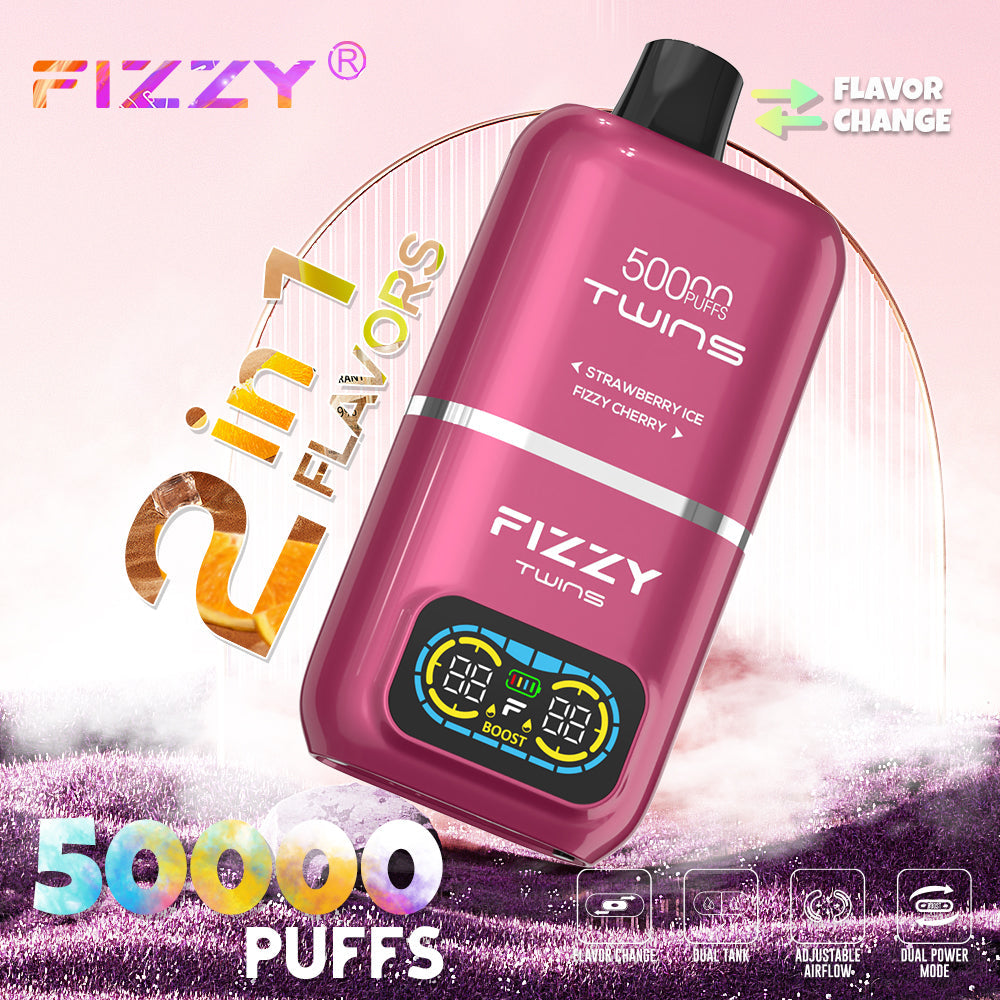 EU Warehouse FIZZY TWINS 50000 Puffs Disposable Vape Wholesale - [VzVape.com]