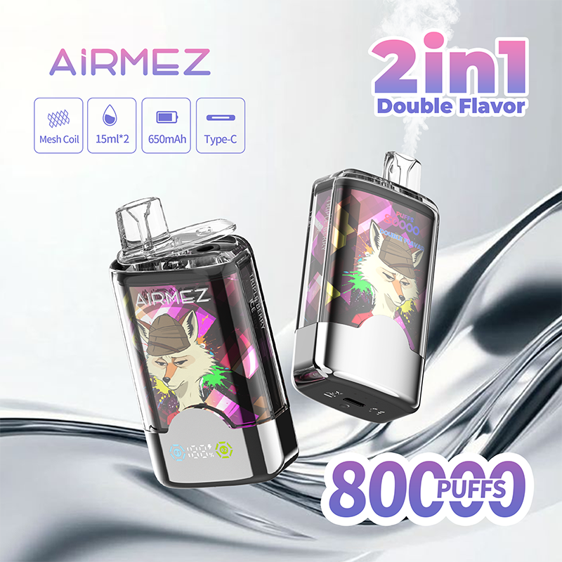 EU Warehouse Airmez FOX 2 IN 1 80000 Puffs Disposable Vape Wholesale - Vapz Vape Wholesale