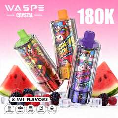 EU Warehouse WASPE Crystal 8 in 1  180K Puffs 68ml Disposable Vape Wholesale - [VzVape.com]