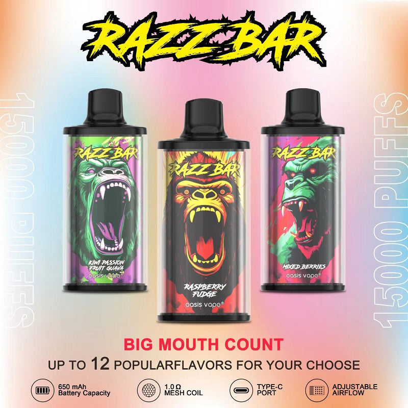 EU Warehouse Razz Bar 15000 Puffs 28ml Disposable Vape Wholesale - [VzVape.com]