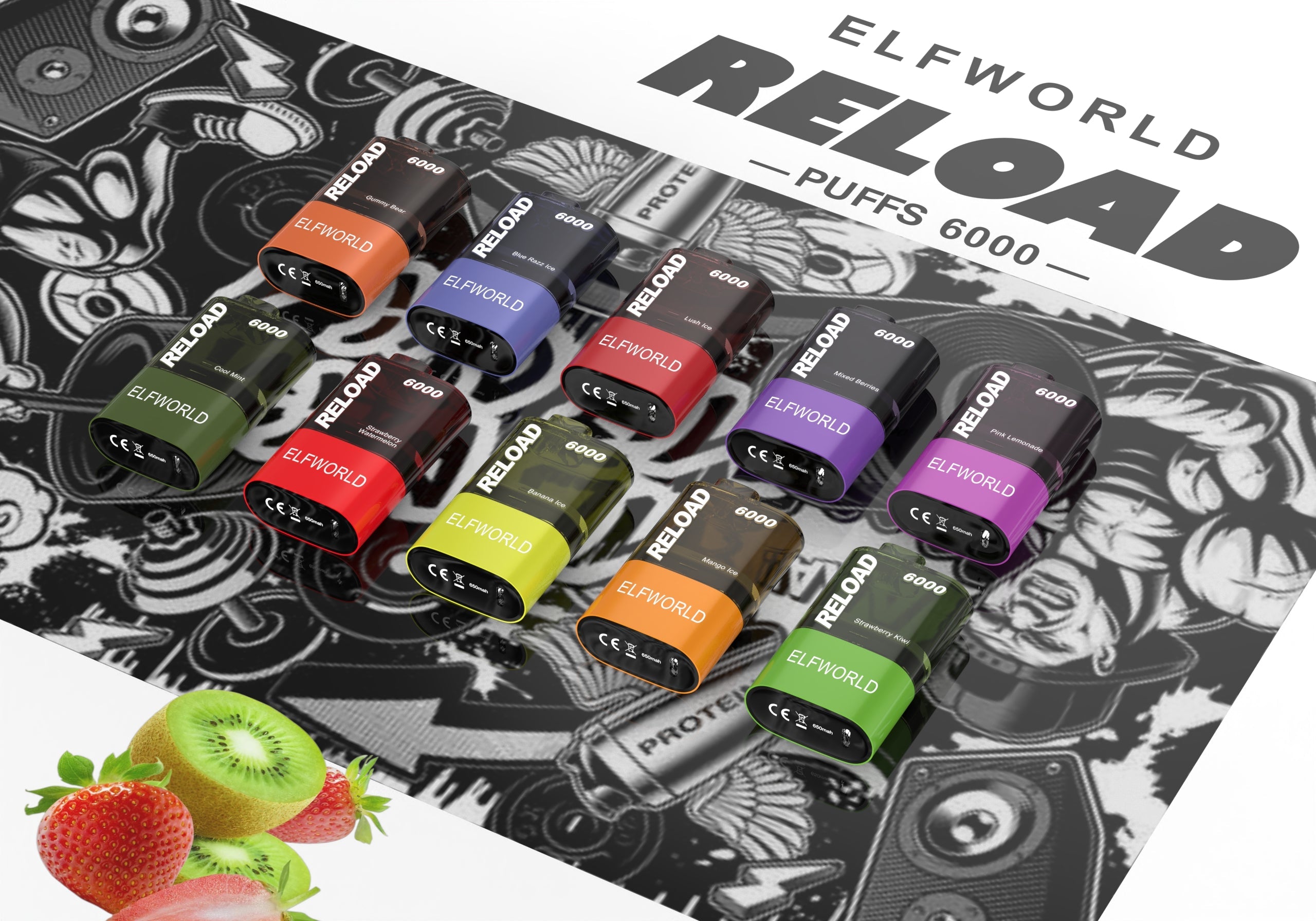 ELFWORLD Reload 6000 Puffs Disposable Vape Wholesale - Vapz Vape Wholesale