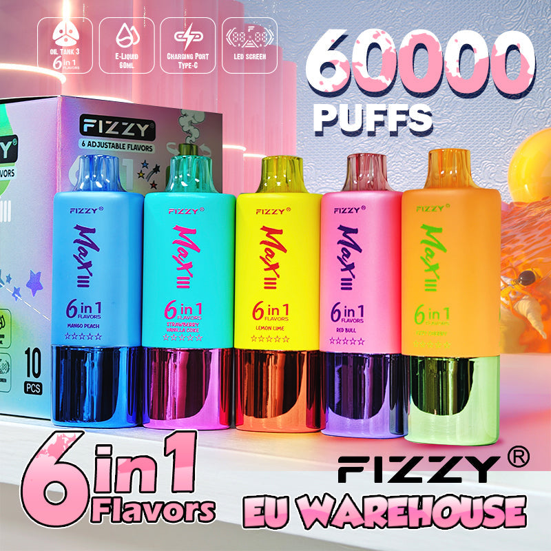 FIZZY 6IN1 60000 Puffs Disposable Vape Wholesale - Vapz Vape Wholesale