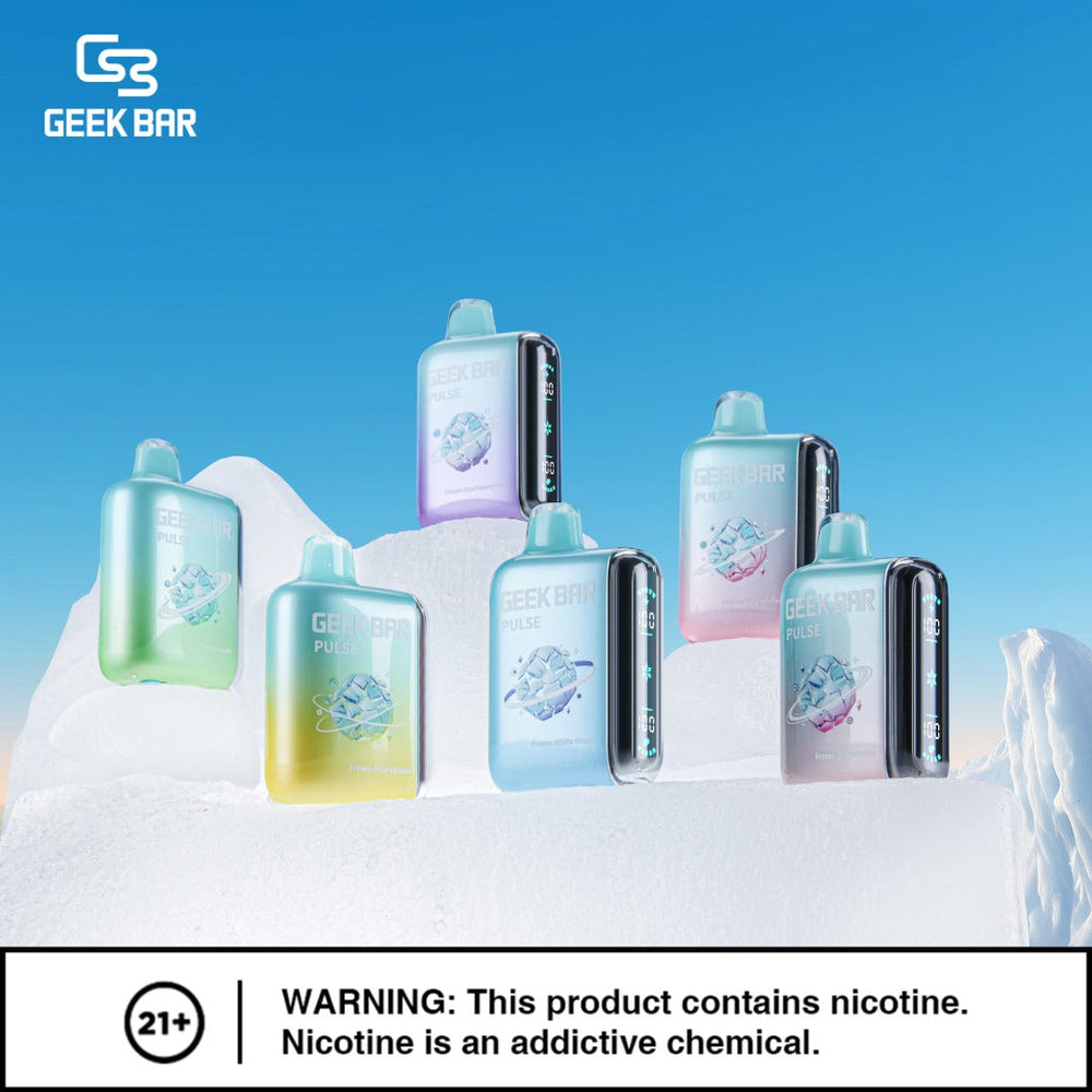Geek Bar Pulse 15000 Puffs Frozen Edition Disposable Vape Wholesale VzVape Wholesale Geek Bar Pulse 15000 Puffs Frozen Edition Disposable Vape Wholesale VzVape Wholesale