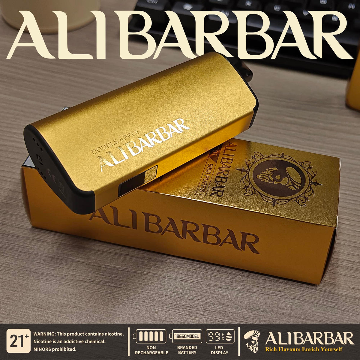 Alibarbar Ingot 9000 Puffs Disposable Vape Wholesale - VZVAPE