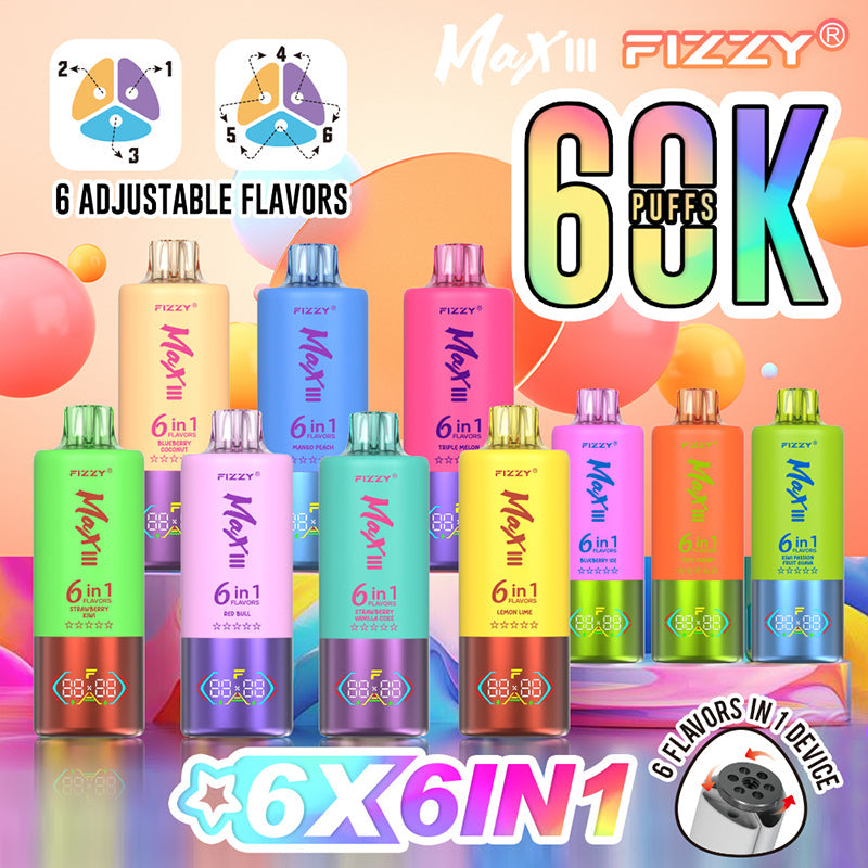 FIZZY 6IN1 60000 Puffs Disposable Vape Wholesale - Vapz Vape Wholesale