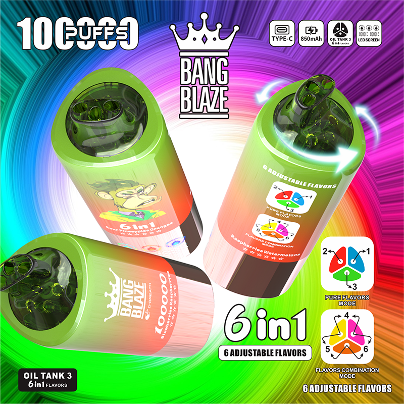 EU Warehouse BANG BLAZE 6 IN 1 100k Puffs Disposable Vape Wholesale - [VzVape.com]