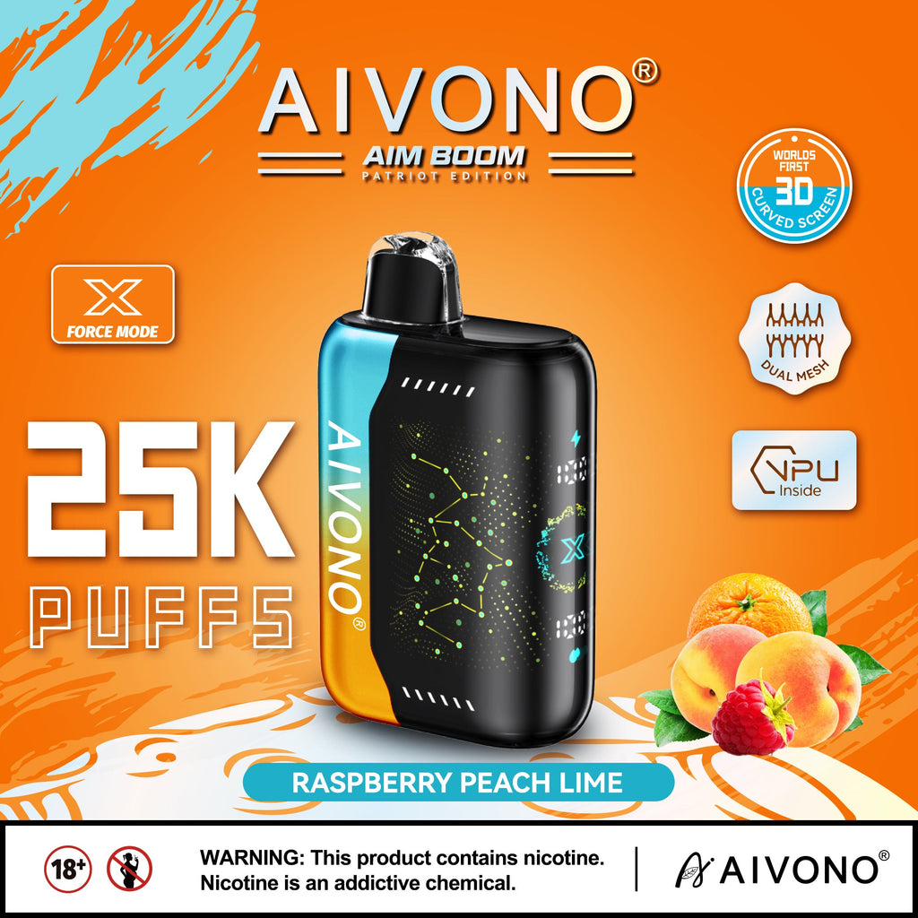 AIVONO AIM BOOM 25000 Puffs Patriot Edition Disposable Vape Wholesale - Vapz Vape Wholesale