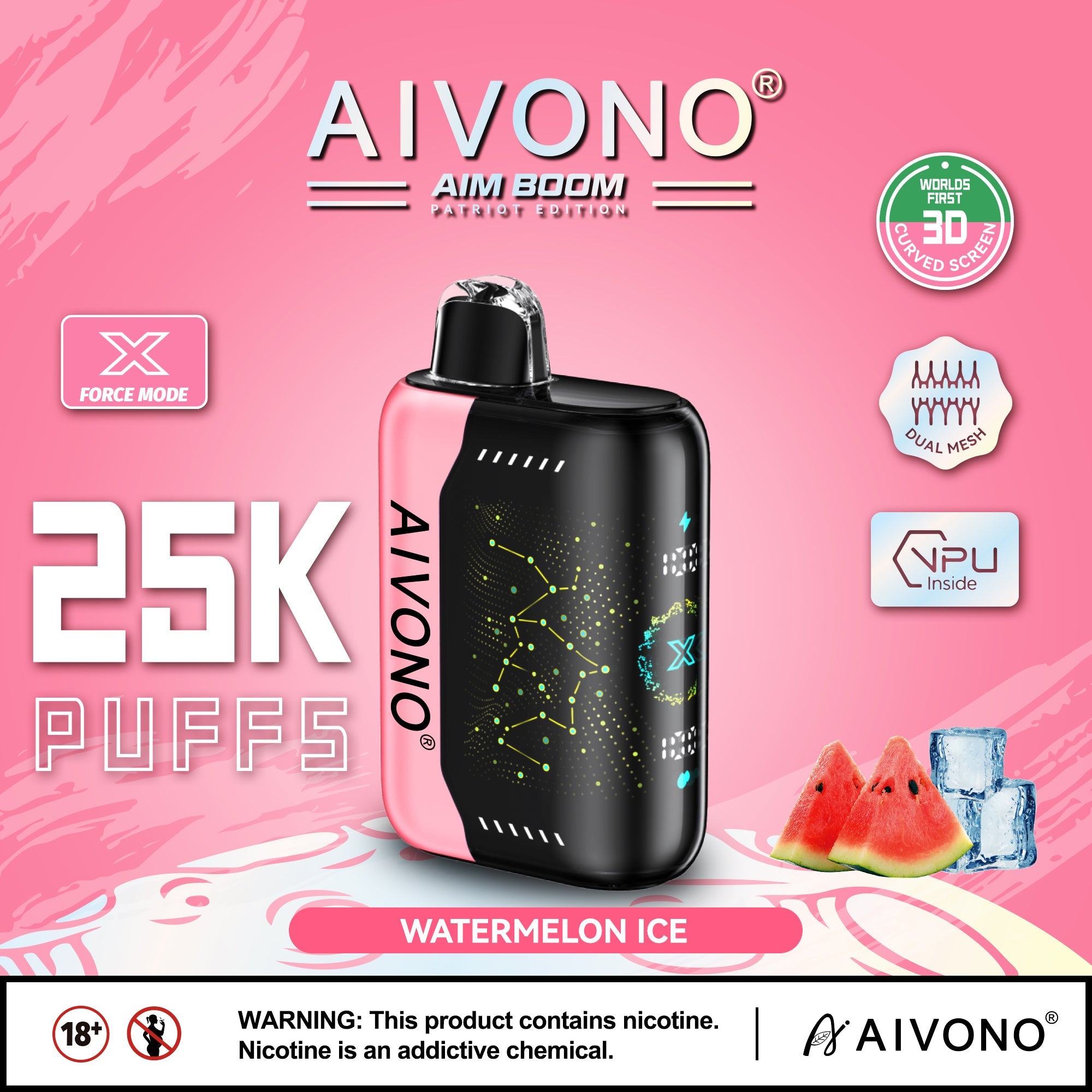 AIVONO AIM BOOM 25000 Puffs Patriot Edition Disposable Vape Wholesale - VZVAPE