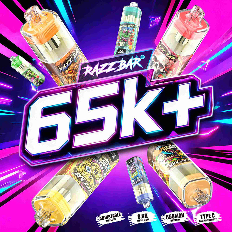 Razz Bar 65k+ Puffs Disposable Vape Wholesale - [VzVape.com]