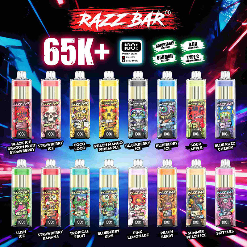 Razz Bar 65k+ Puffs Disposable Vape Wholesale - [VzVape.com]