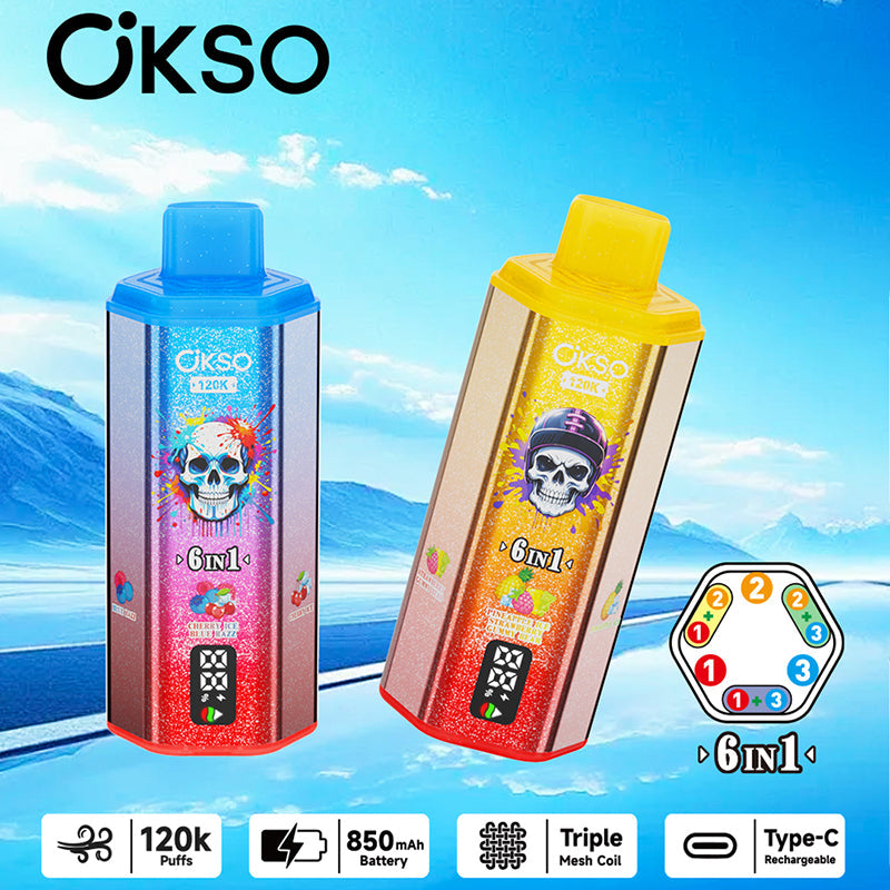 OKSO 6in1 120k Puffs Disposable Vape Wholesale VzVape Wholesale OKSO 6in1 120k Puffs Disposable Vape Wholesale VzVape Wholesale