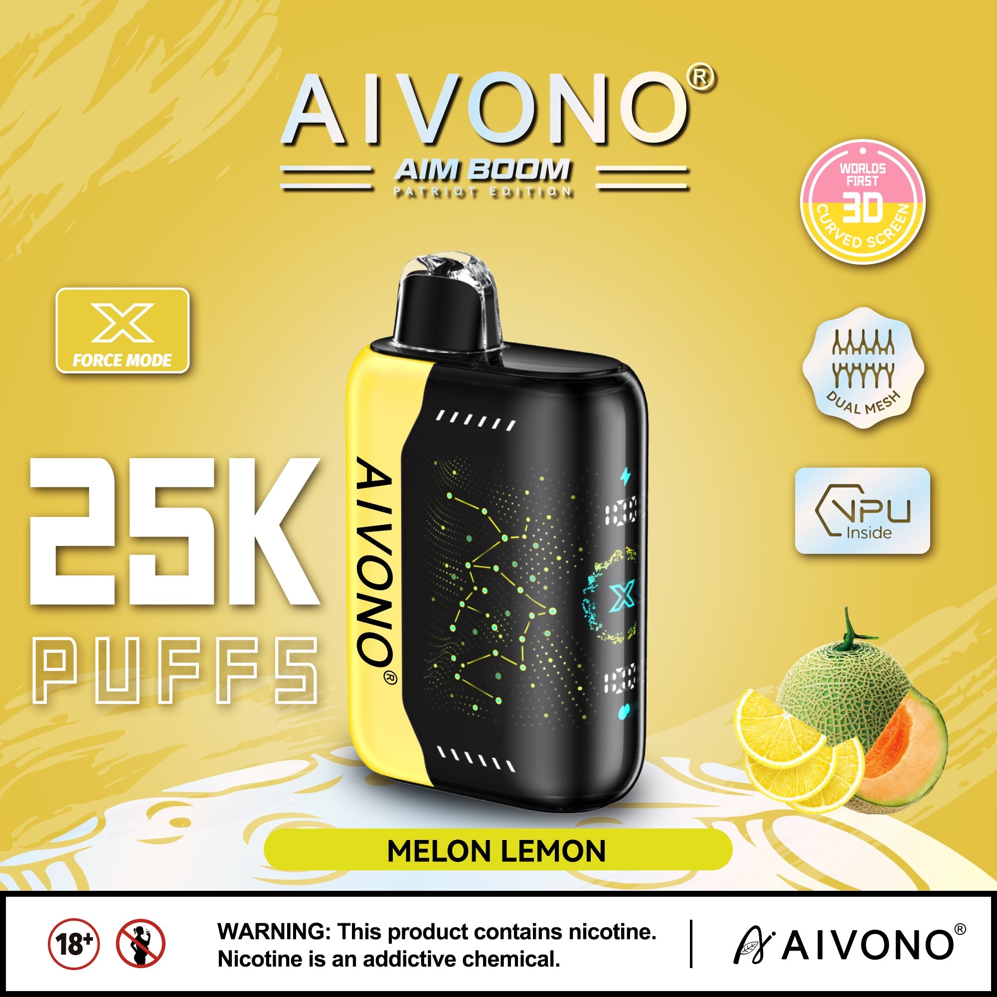 AIVONO AIM BOOM 25000 Puffs Patriot Edition Disposable Vape Wholesale - VZVAPE