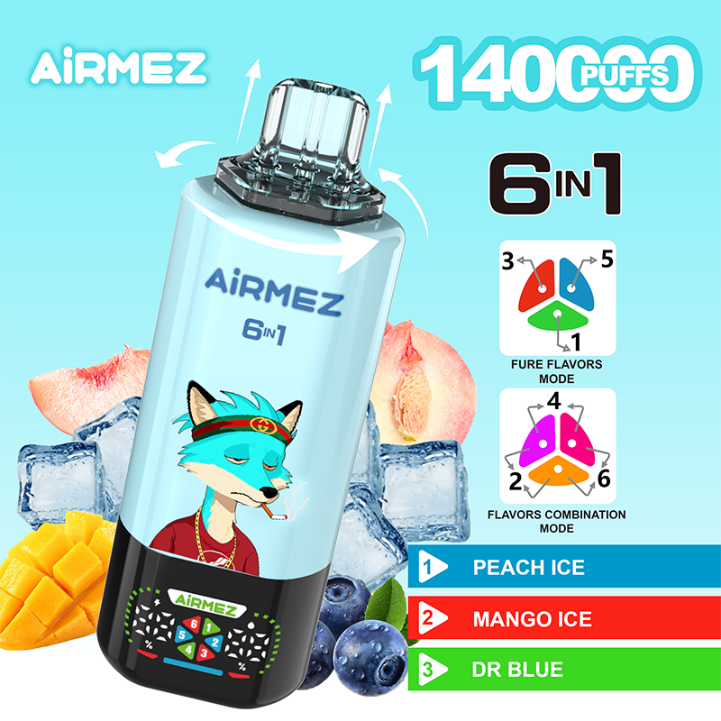 EU Warehouse Airmez FOX 6 IN 1 140000 Puffs Disposable Vape Wholesale