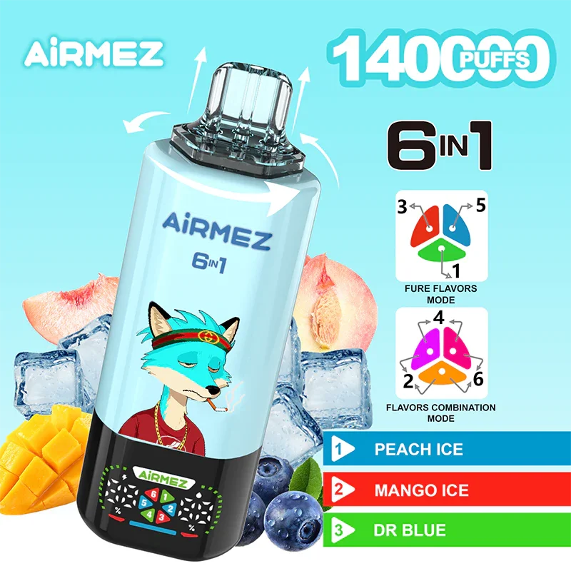EU Warehouse Airmez FOX 6 IN 1 140k Puffs Disposable Vape Wholesale - [VzVape.com]