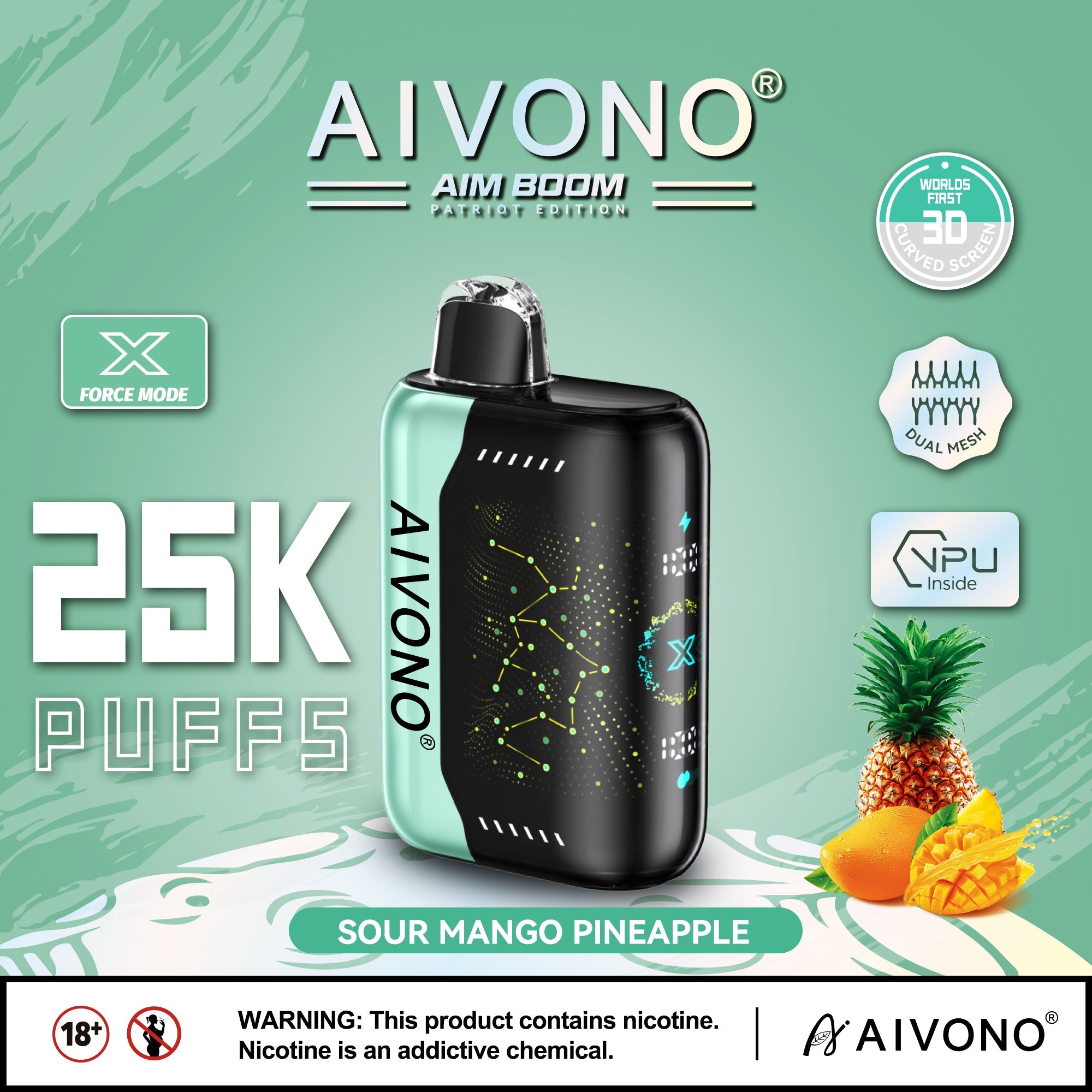 AIVONO AIM BOOM 25000 Puffs Patriot Edition Disposable Vape Wholesale - VZVAPE