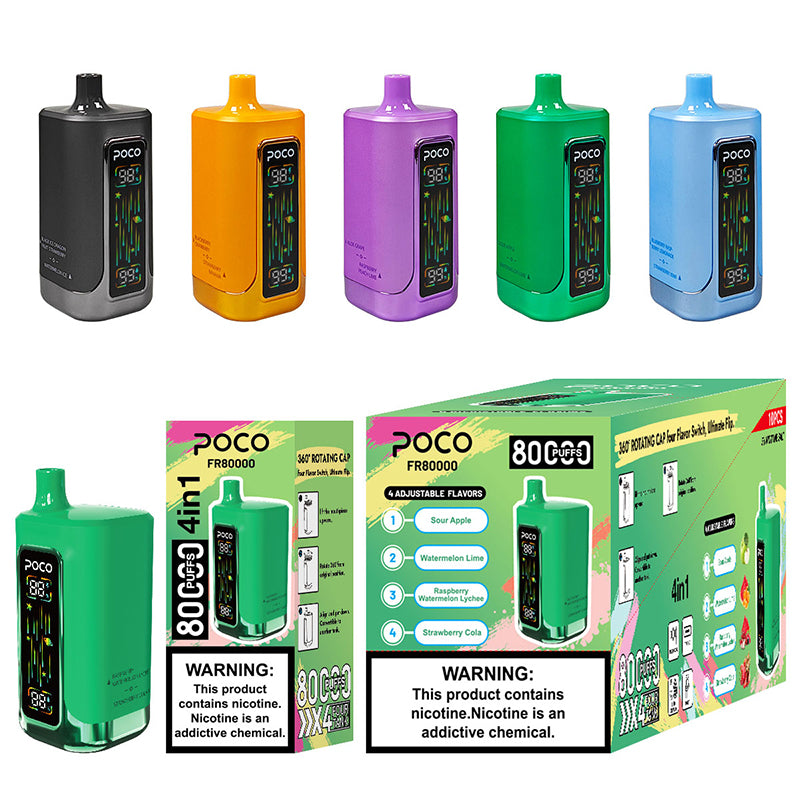 EU Warehouse POCO FR 80000 Puffs Disposable Vape Wholesale