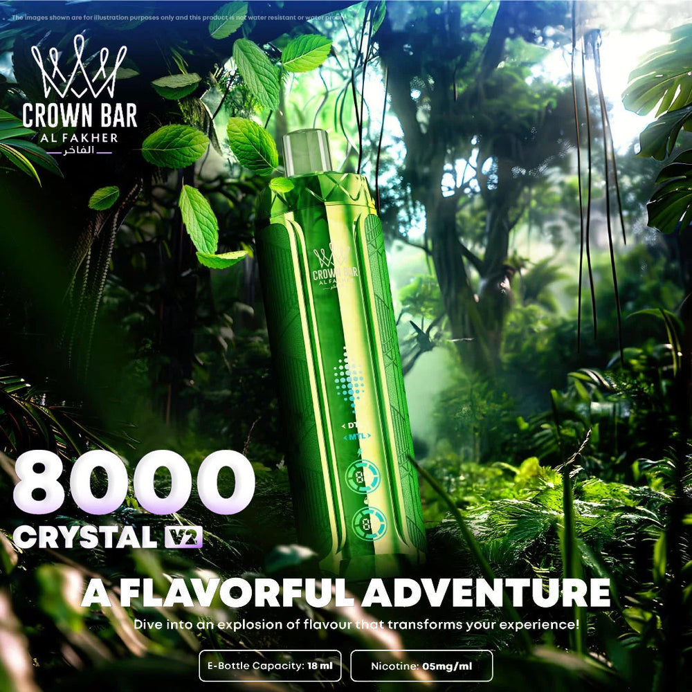 Al Fakher CRYSTAL V2 8k Puffs 18ml Disposable Vape Wholesale - [VzVape.com]