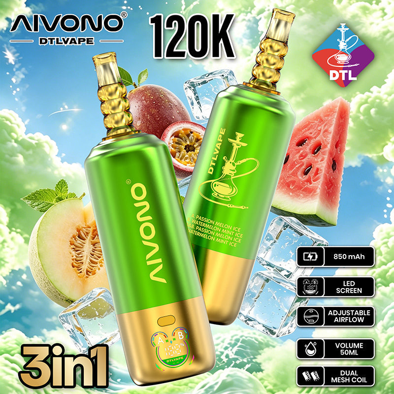 EU Warehouse AIVONO DTL 3 IN 1 120K Puffs Disposable Vape Wholesale - [VzVape.com]