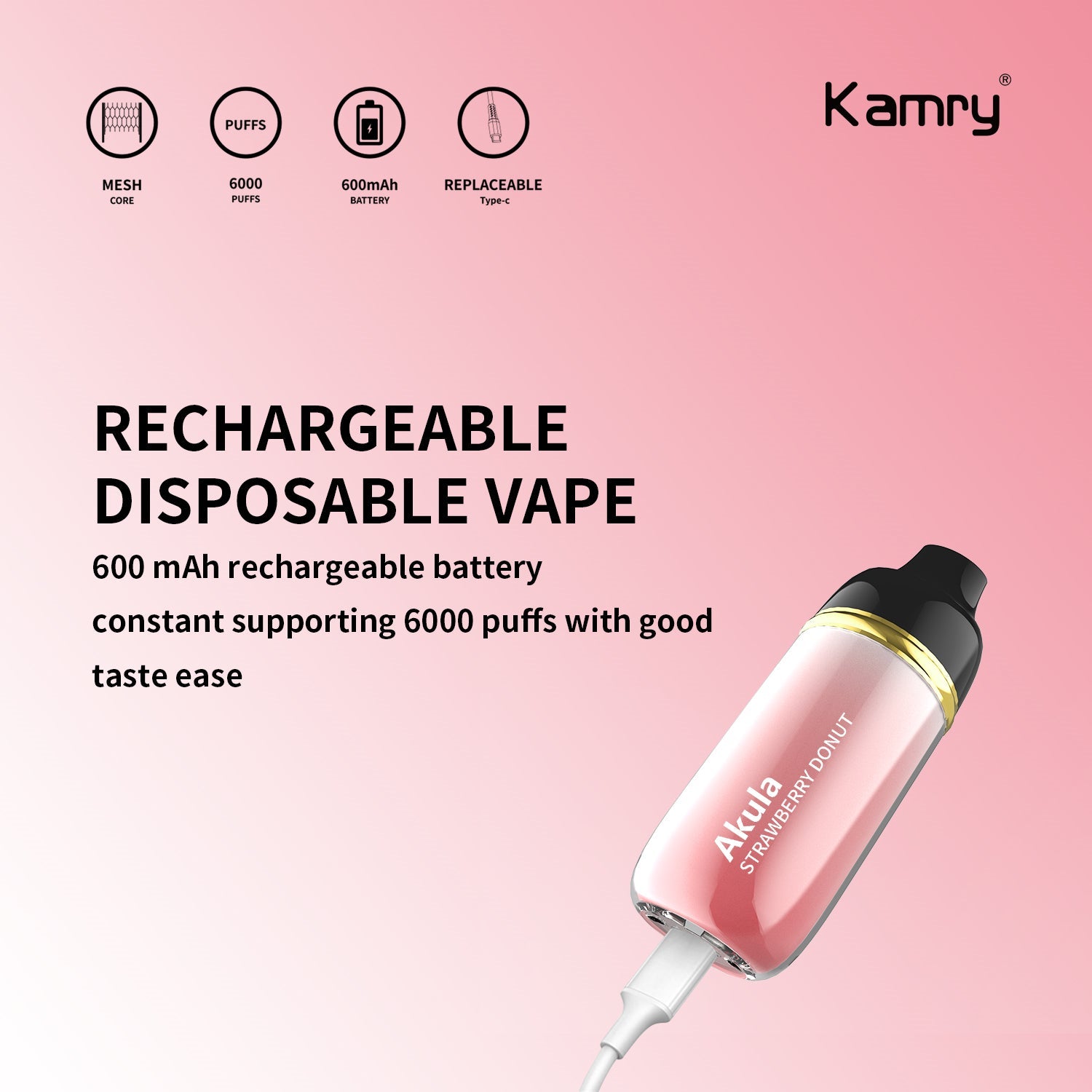 Kamry Akula 6000 Puffs Disposable Vape Wholesale - VZVAPE