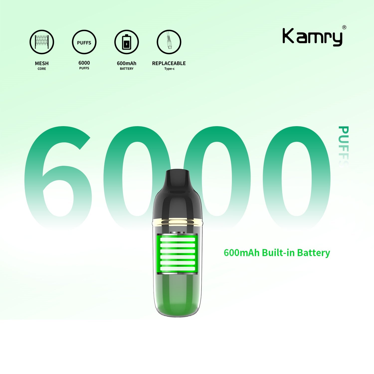 Kamry Akula 6000 Puffs Disposable Vape Wholesale - VZVAPE