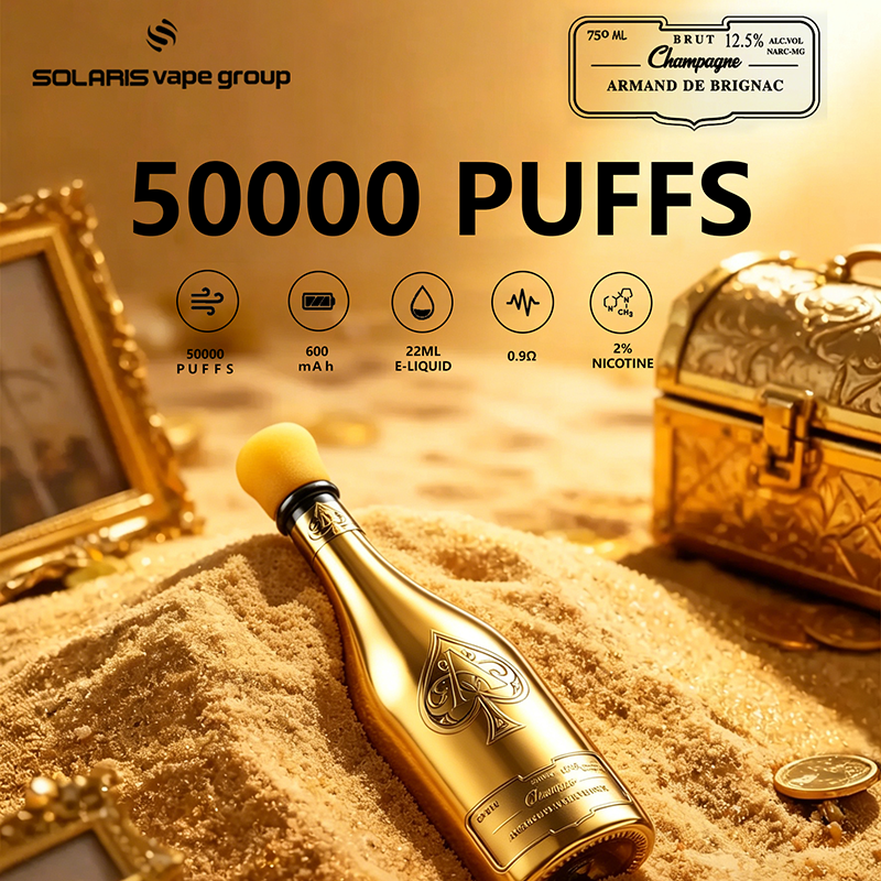SOLARIS Champagne 50000 Puffs Disposable Vape Wholesale - [VapzVape]