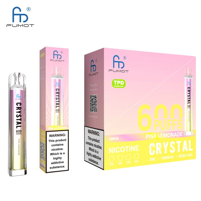 RandM FUMOT ORIGINAL RANDM CRYSTAL 600 Puffs Disposable Vape Wholesale - VZVAPE