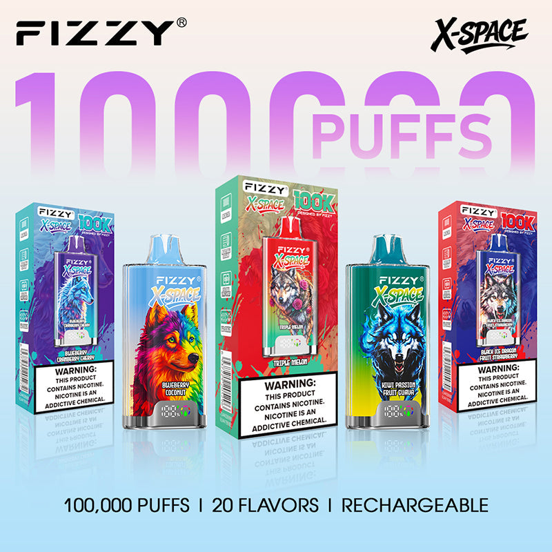 EU Warehouse FIZZY X-SPACE 100K Puffs Disposable Vape Wholesale - [VzVape.com]