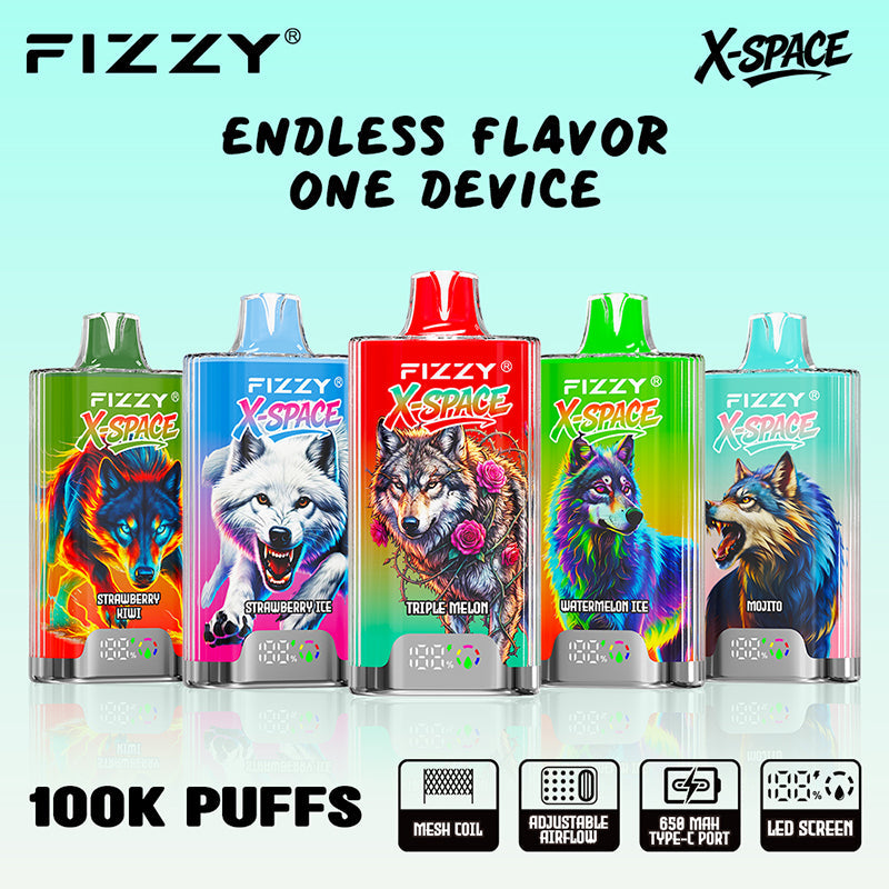 EU Warehouse FIZZY X-SPACE 100K Puffs Disposable Vape Wholesale - [VzVape.com]