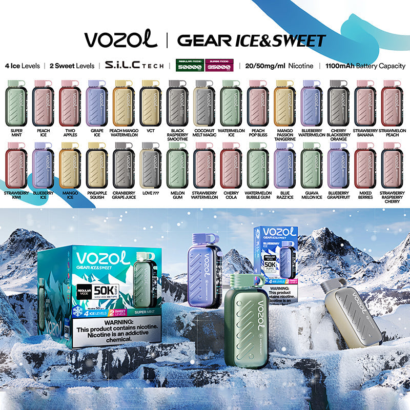 EU Warehouse VOZOL Gear Ice& Sweet 50000Puffs 30ml Disposable Vape Who VzVape Wholesale EU Warehouse VOZOL Gear Ice& Sweet 50000Puffs 30ml Disposable Vape Who VzVape Wholesale