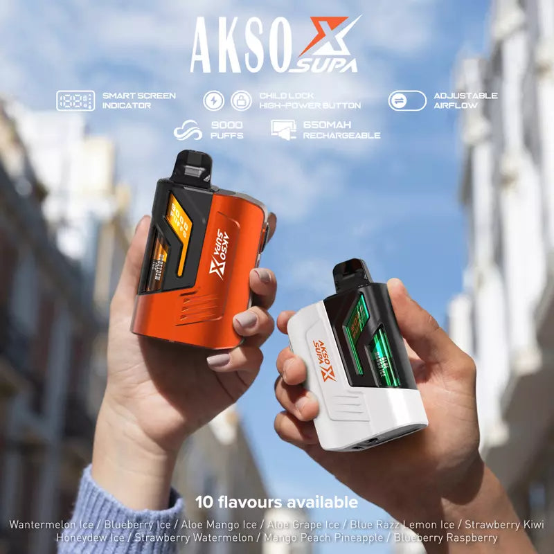 HCigar AKSO SUPAX 9000 Puffs Pod Device Vape Wholesale - VZVAPE