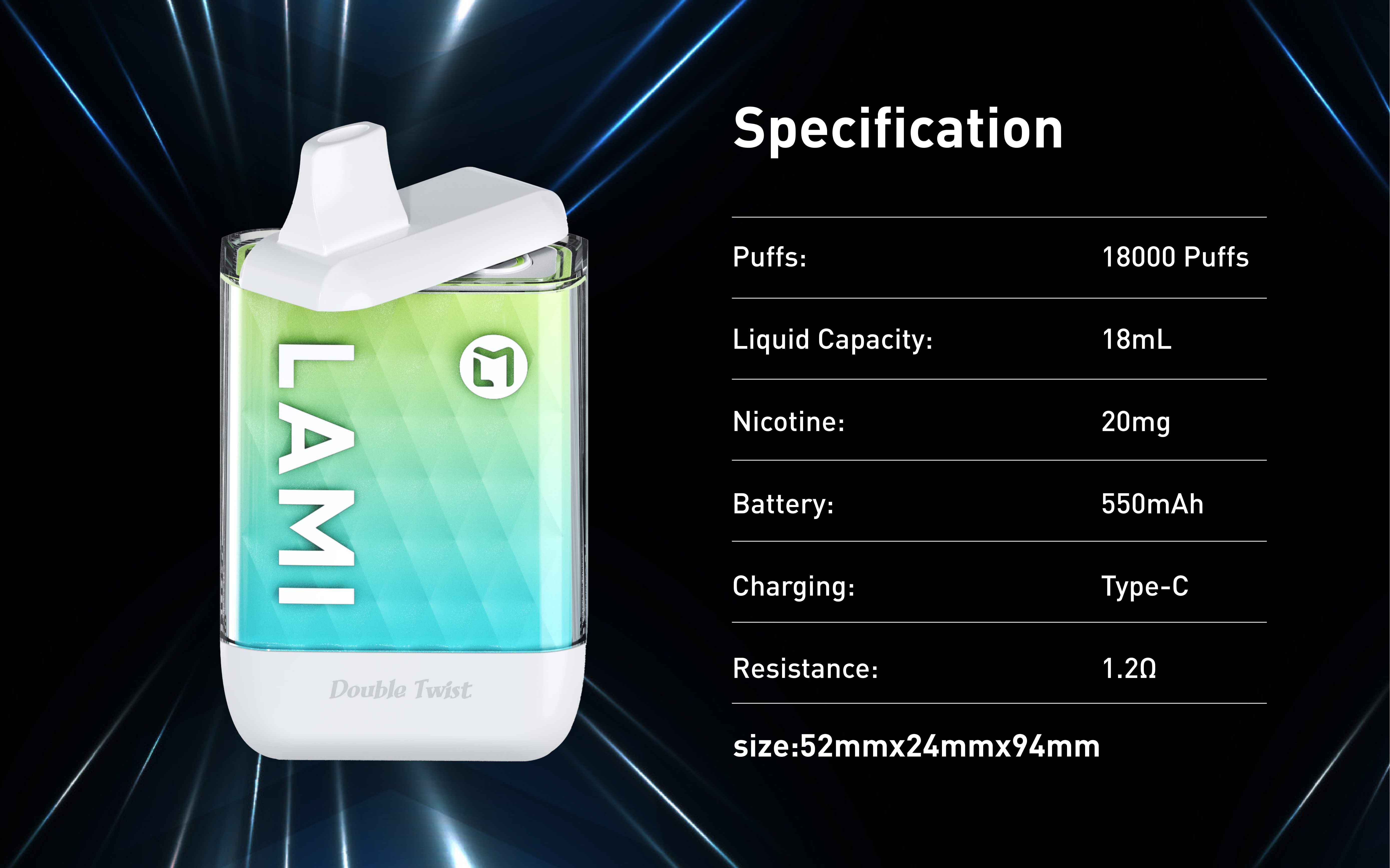 LAMI M11 18000 Puffs Disposable Vape Wholesale Double Switch Flavor - VZVAPE