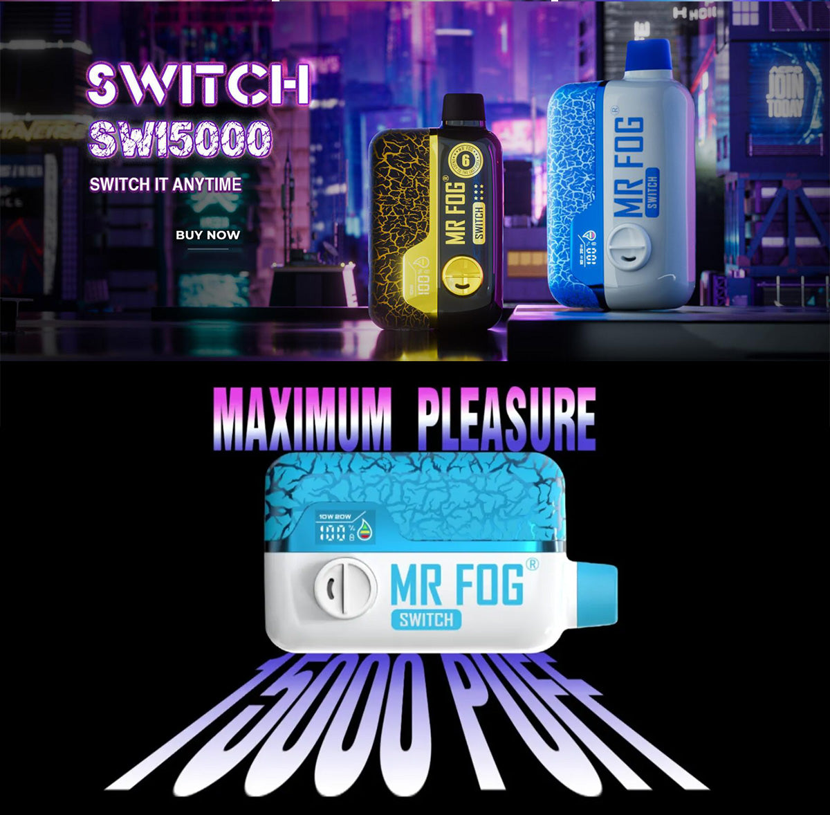 Mr Fog Switch SW 15000 Puffs Disposable Vape Wholesale - Vapz Vape Wholesale