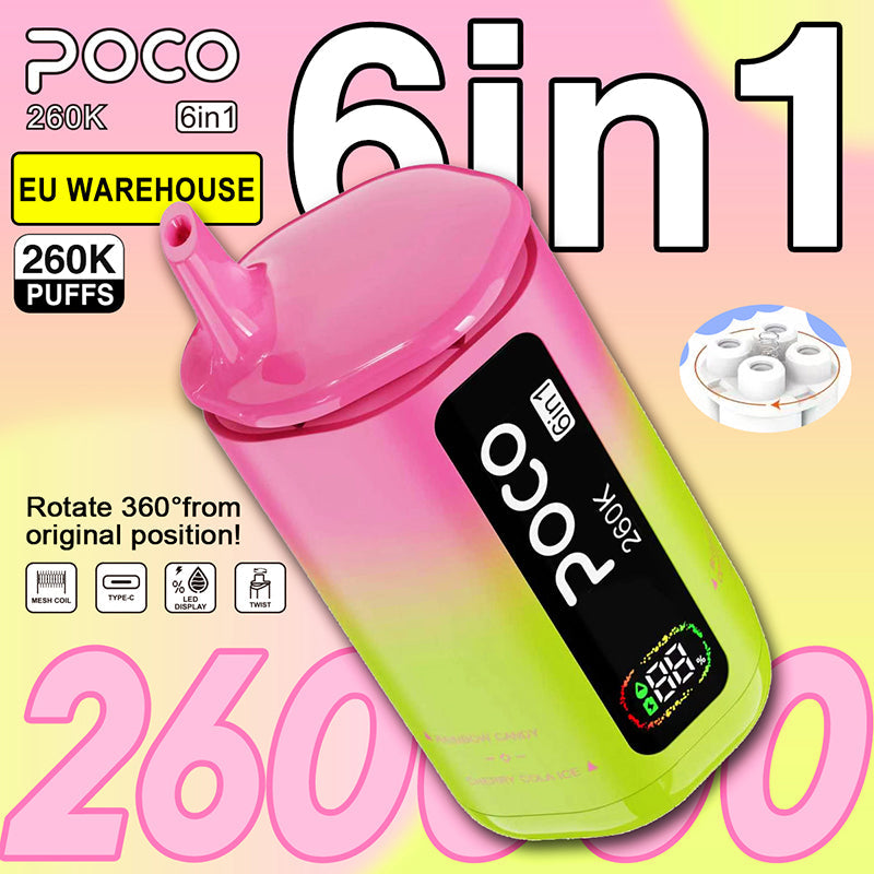 EU Warehouse POCO 6IN1 260K Puffs Disposable Vape Wholesale - [VapzVape]