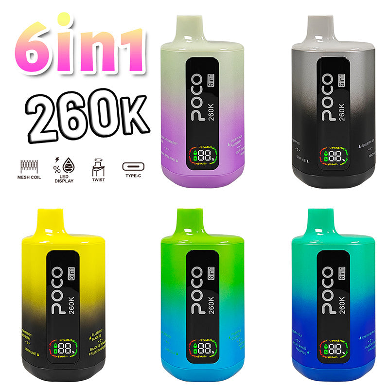 EU Warehouse POCO 6IN1 260K Puffs Disposable Vape Wholesale - [VapzVape]