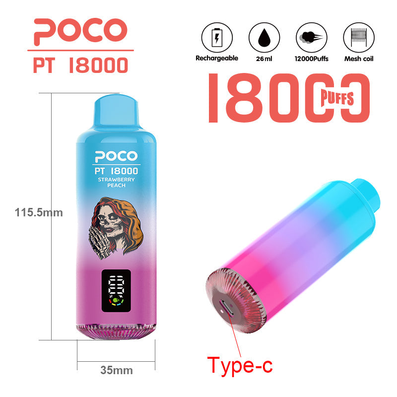 EU Warehouse POCO PT 18000 Puffs Disposable Vape Wholesale - [VzVape.com]