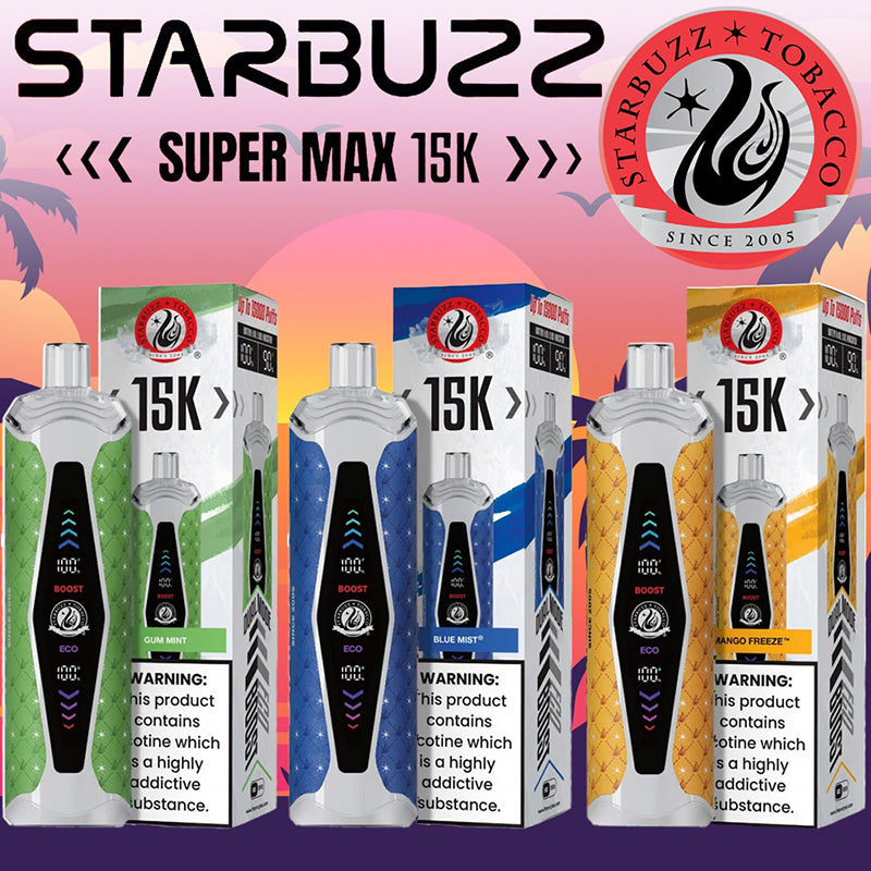 STARBUZZ SUPER MAX 15000 Puffs Disposable Vape Wholesale - Vapz Vape Wholesale