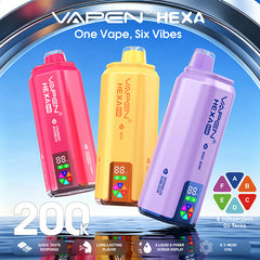 EU Warehouse VAPEN HEXA 6IN1 200K  Puffs Disposable Vape Wholesale