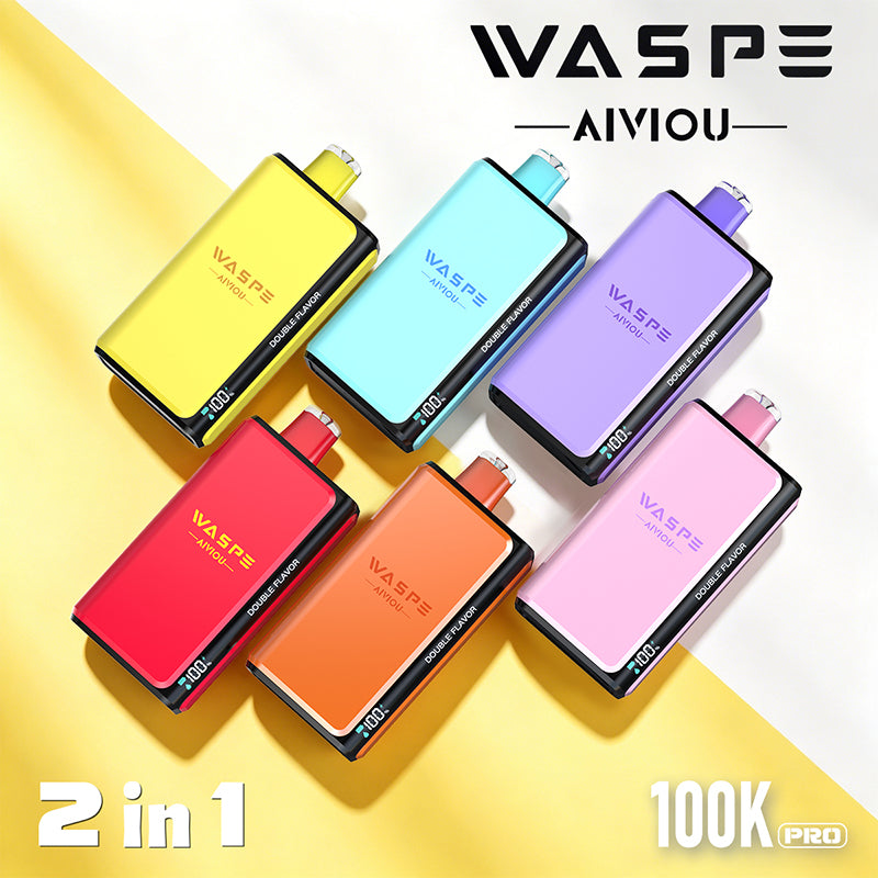 EU Warehouse Waspe Double Flavor PRO 100K Puffs Disposable Vape Wholesale - [VzVape.com]