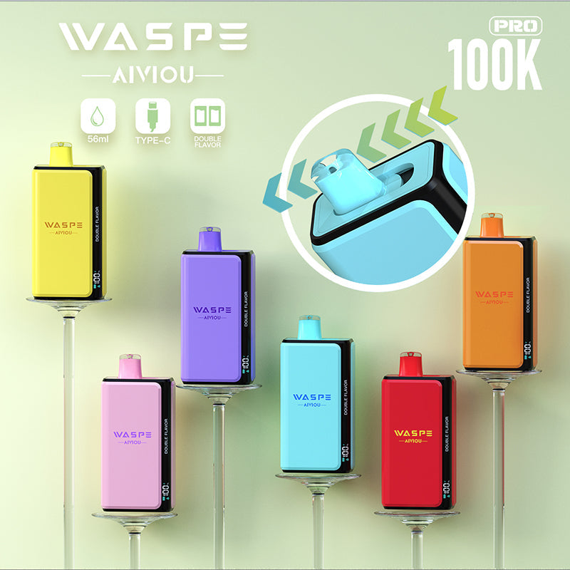 EU Warehouse Waspe Double Flavor PRO 100K Puffs Disposable Vape Wholesale - [VzVape.com]