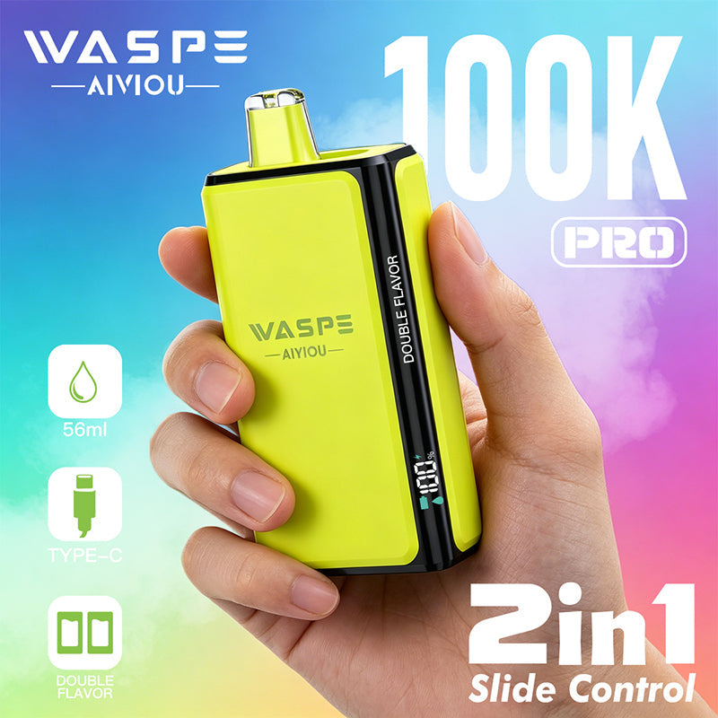 EU Warehouse Waspe Double Flavor PRO 100K Puffs Disposable Vape Wholesale - [VzVape.com]