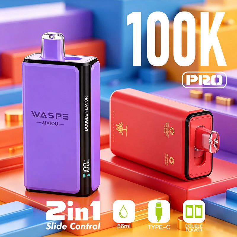 EU Warehouse Waspe Double Flavor PRO 100K Puffs Disposable Vape Wholesale - [VzVape.com]