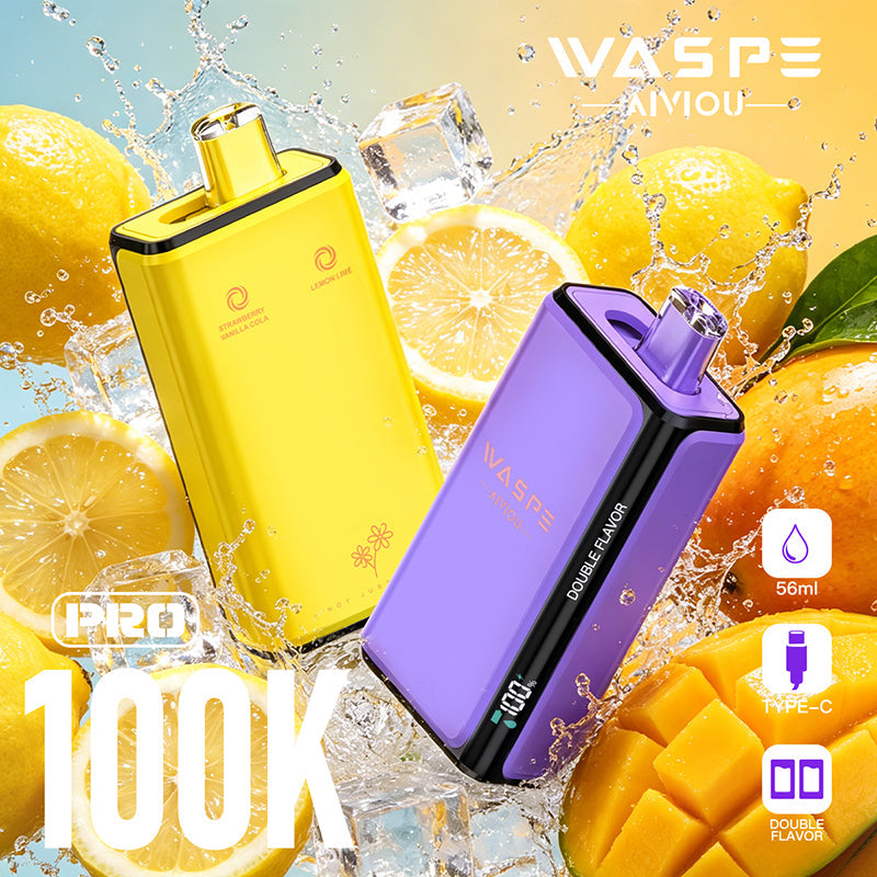 EU Warehouse Waspe Double Flavor PRO 100K Puffs Disposable Vape Wholesale - [VzVape.com]