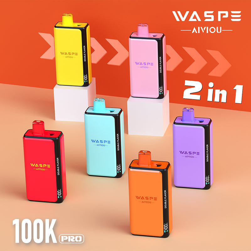 EU Warehouse Waspe Double Flavor PRO 100K Puffs Disposable Vape Wholesale - [VzVape.com]