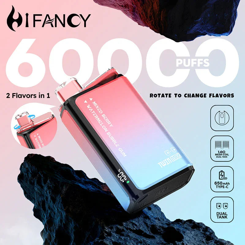 EU Warehouse HIFANCY TWIN MAX 60000 Puffs Disposable Vape Wholesale - [VzVape.com]