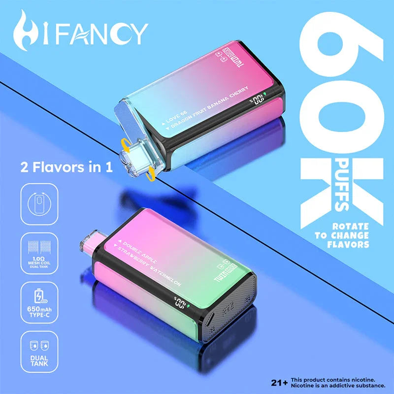 EU Warehouse HIFANCY TWIN MAX 60000 Puffs Disposable Vape Wholesale - [VzVape.com]
