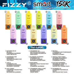 EU Warehouse FIZZY SMART 15 IN 1 150k Puffs 80ml Disposable Vape Whole   VzVape Wholesale