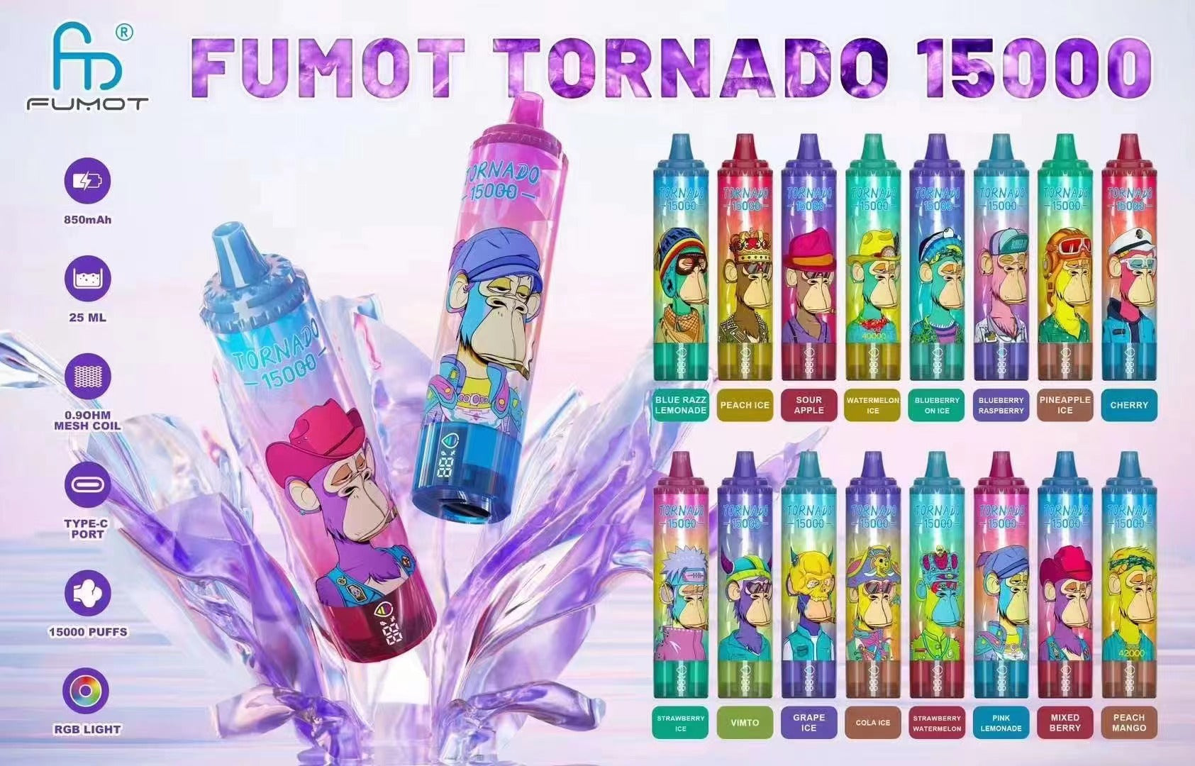 RandM FUMOT 15000 Puffs Disposable Vape Wholesale - VZVAPE