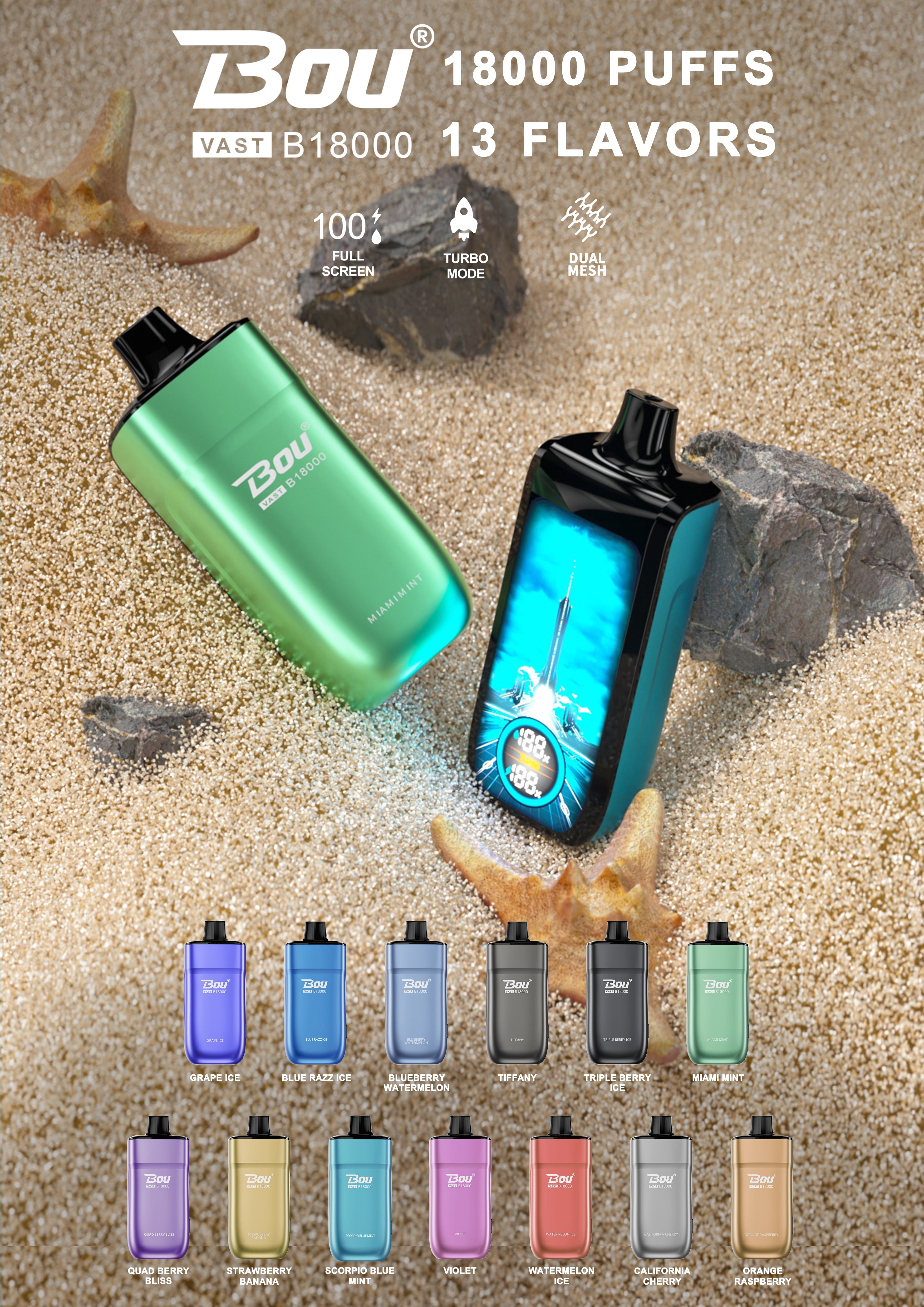 BOU VAST 18000 Puffs Disposable Vape Wholesale - Vapz Vape Wholesale